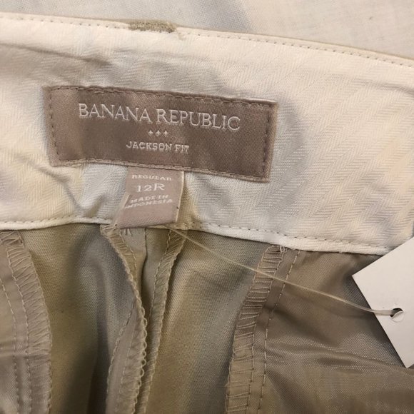 NWT | Banana Republic | Women’s 12R Trousers/Slacks | Jackson Fit | Khaki - Picture 5 of 7